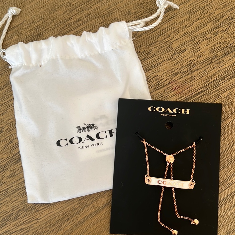 NWT rose gold Coach toggle bracelet